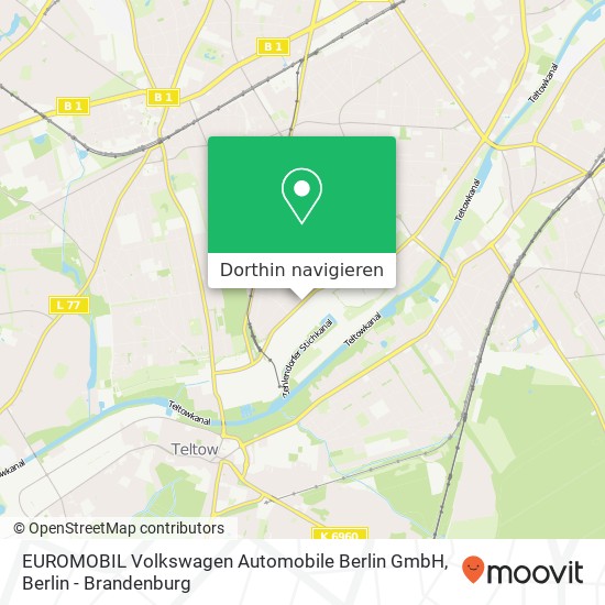 EUROMOBIL Volkswagen Automobile Berlin GmbH, Goerzallee 251 Karte