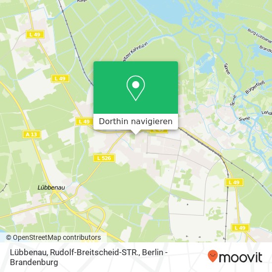 Lübbenau, Rudolf-Breitscheid-STR. Karte