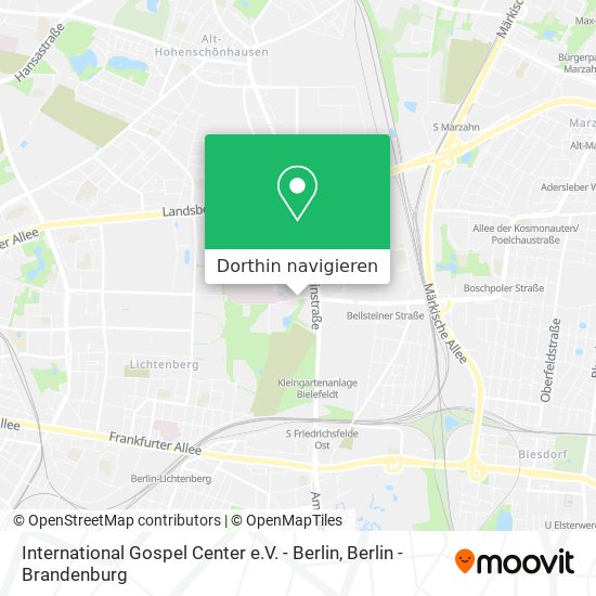 International Gospel Center e.V. - Berlin Karte