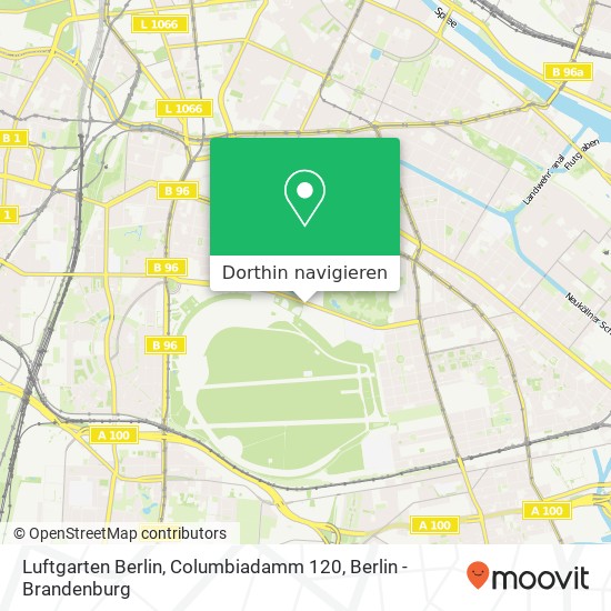 Luftgarten Berlin, Columbiadamm 120 Karte