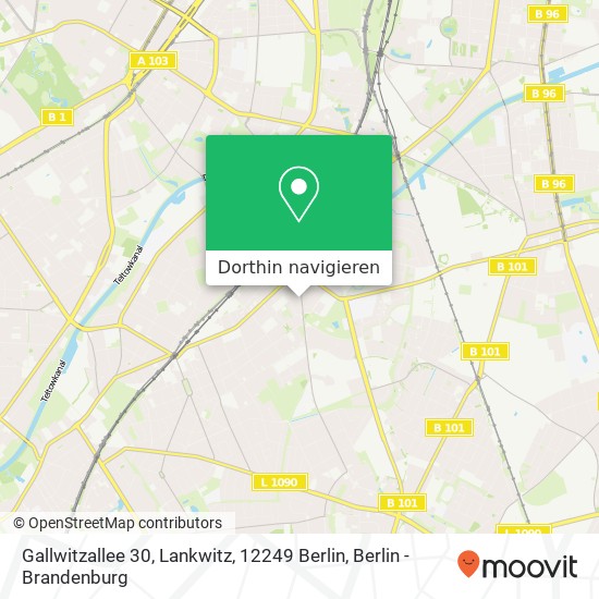 Gallwitzallee 30, Lankwitz, 12249 Berlin Karte