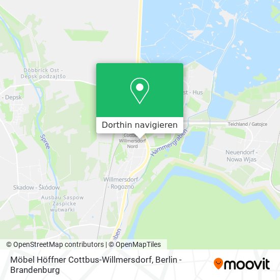 Möbel Höffner Cottbus-Willmersdorf Karte