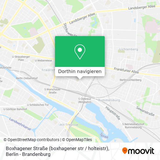 Boxhagener Straße (boxhagener str / holteistr) Karte