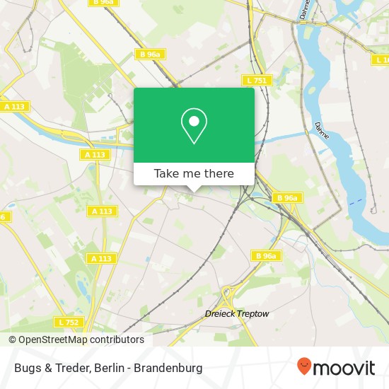 Bugs & Treder, Grünauer Straße 49 Karte