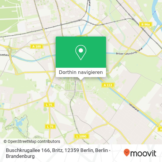 Buschkrugallee 166, Britz, 12359 Berlin Karte
