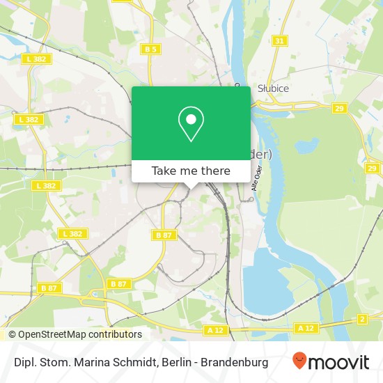 Dipl. Stom. Marina Schmidt, Fürstenberger Straße 29 Karte