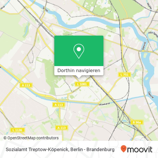 Sozialamt Treptow-Köpenick Karte