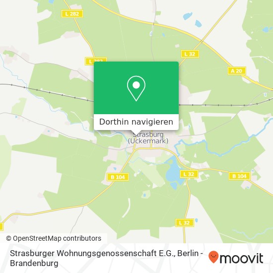 Strasburger Wohnungsgenossenschaft E.G. Karte