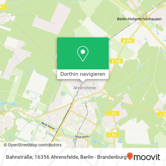 Bahnstraße, 16356 Ahrensfelde Karte