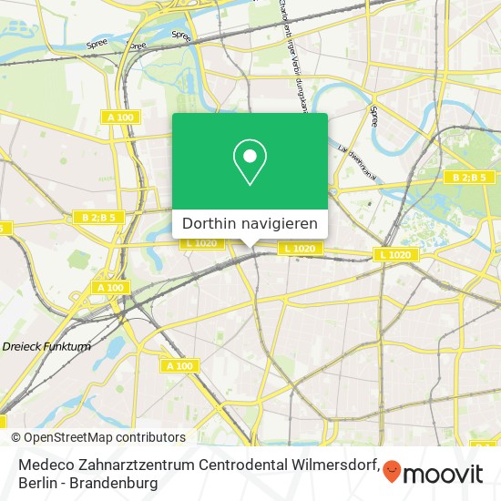 Medeco Zahnarztzentrum Centrodental Wilmersdorf, Stuttgarter Platz 1 Karte