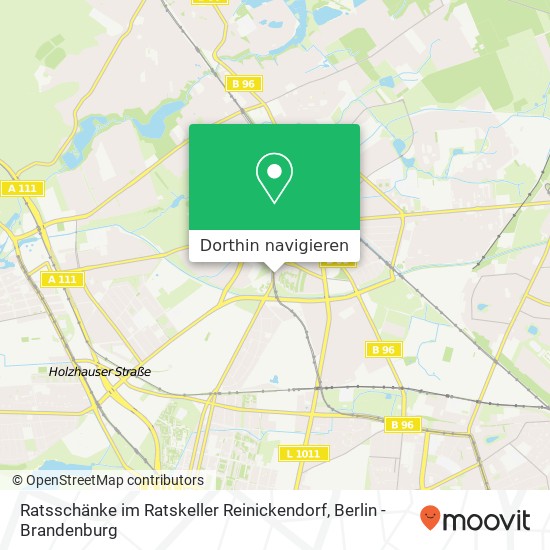 Ratsschänke im Ratskeller Reinickendorf, Eichborndamm Karte