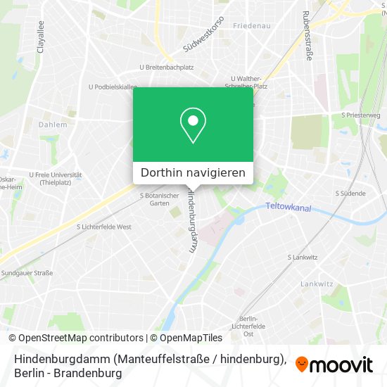 Hindenburgdamm (Manteuffelstraße / hindenburg) Karte