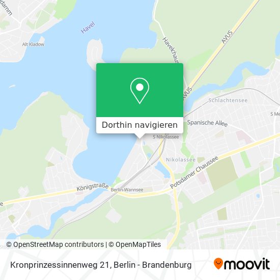 Kronprinzessinnenweg 21 Karte
