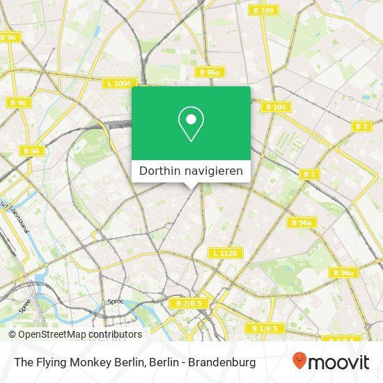 The Flying Monkey Berlin, Kastanienallee 15 Karte