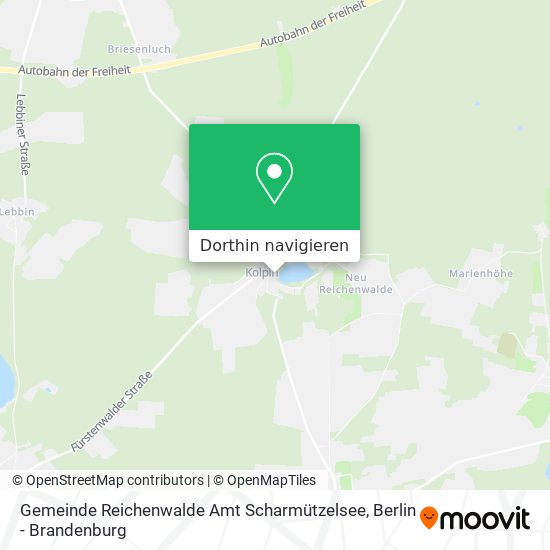 Gemeinde Reichenwalde Amt Scharmützelsee Karte