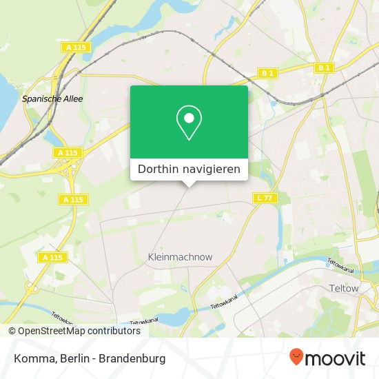 Komma, Uhlenhorst 1 Karte