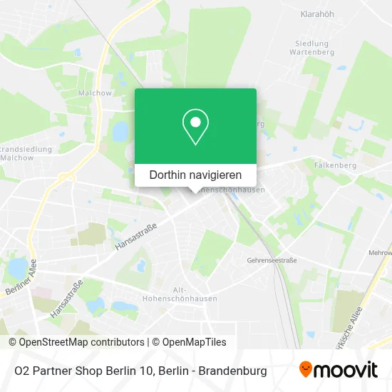 O2 Partner Shop Berlin 10 Karte
