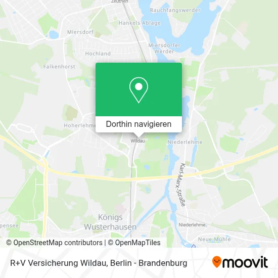 R+V Versicherung Wildau Karte