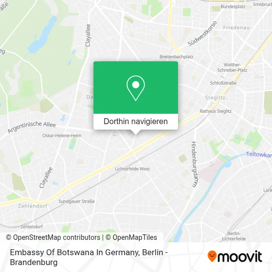 Embassy Of Botswana In Germany Karte