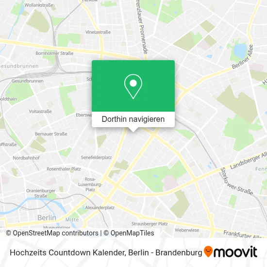 Hochzeits Countdown Kalender Karte
