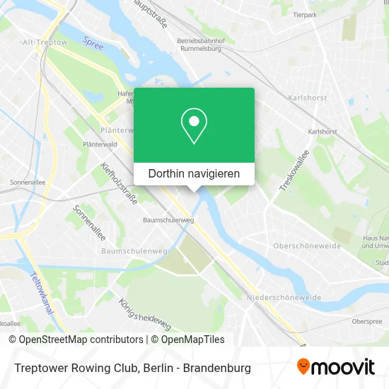 Treptower Rowing Club Karte