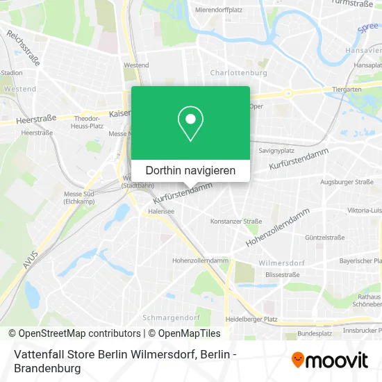 Vattenfall Store Berlin Wilmersdorf Karte