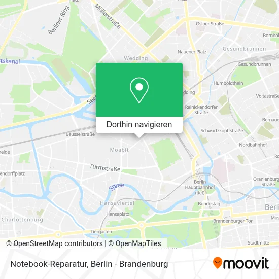Notebook-Reparatur Karte
