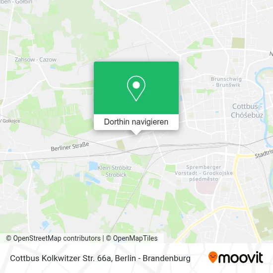 Cottbus Kolkwitzer Str. 66a Karte