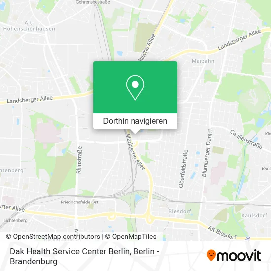 Dak Health Service Center Berlin Karte