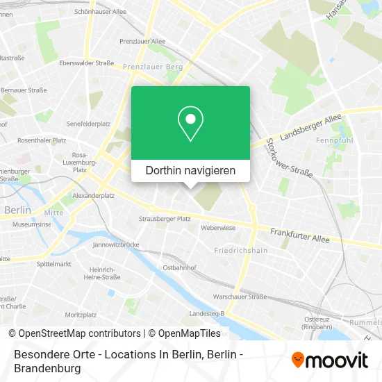 Besondere Orte - Locations In Berlin Karte