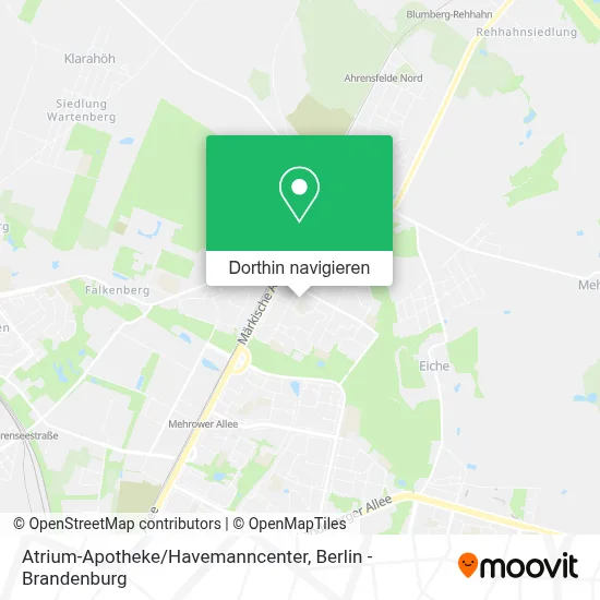 Atrium-Apotheke/Havemanncenter Karte