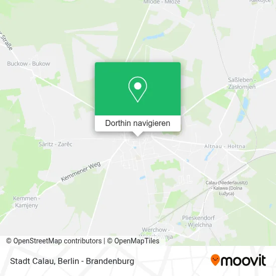 Stadt Calau Karte