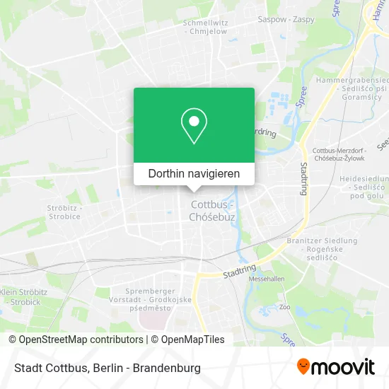 Stadt Cottbus Karte