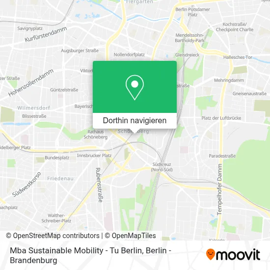 Mba Sustainable Mobility - Tu Berlin Karte