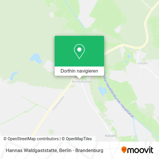 Hannas Waldgaststatte Karte