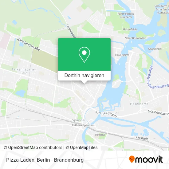 Pizza-Laden Karte