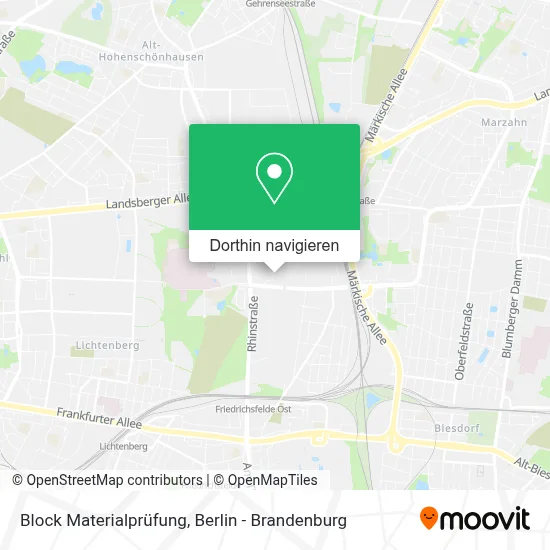 Block Materialprüfung Karte