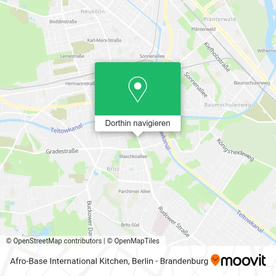 Afro-Base International Kitchen Karte