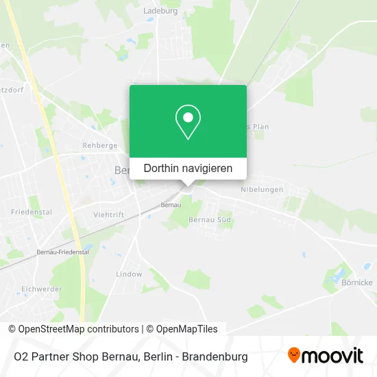 O2 Partner Shop Bernau Karte