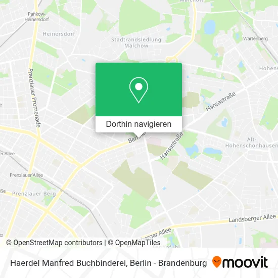 Haerdel Manfred Buchbinderei Karte