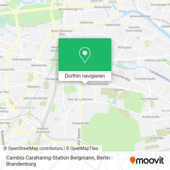 Cambio Carsharing-Station Bergmann Karte