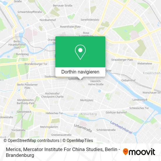 Merics, Mercator Institute For China Studies Karte