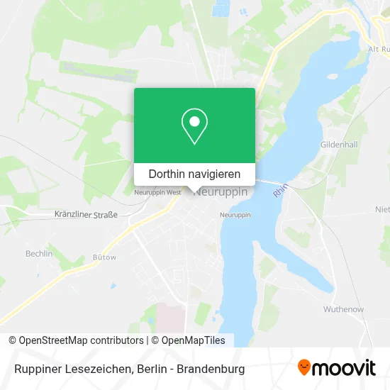 Ruppiner Lesezeichen Karte