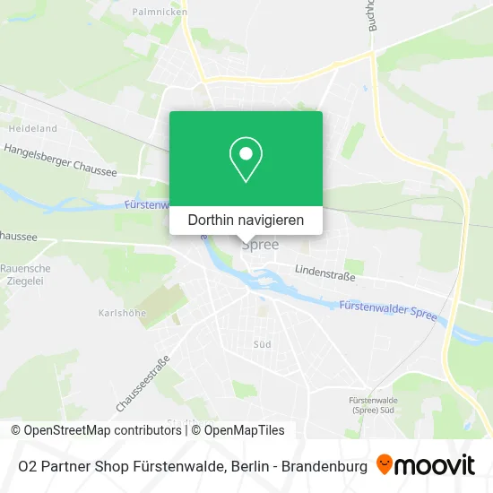 O2 Partner Shop Fürstenwalde Karte