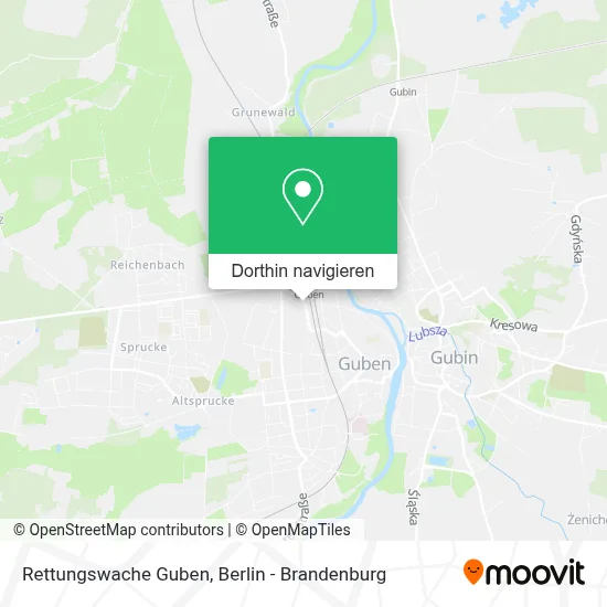 Rettungswache Guben Karte
