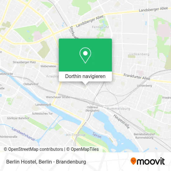 Berlin Hostel Karte