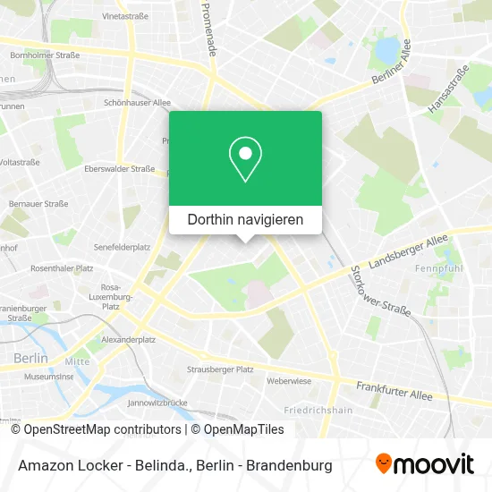 Amazon Locker - Belinda. Karte