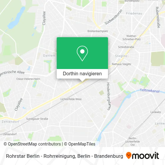 Rohrstar Berlin - Rohrreinigung Karte