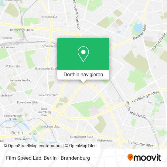 Film Speed Lab Karte