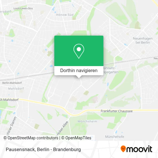 Pausensnack Karte
